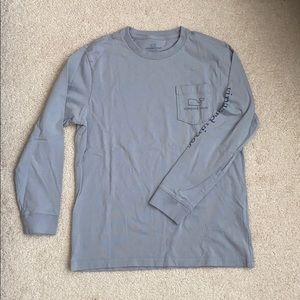 Vineyard Vines Dusty Blue Boys Long Sleeve Tee